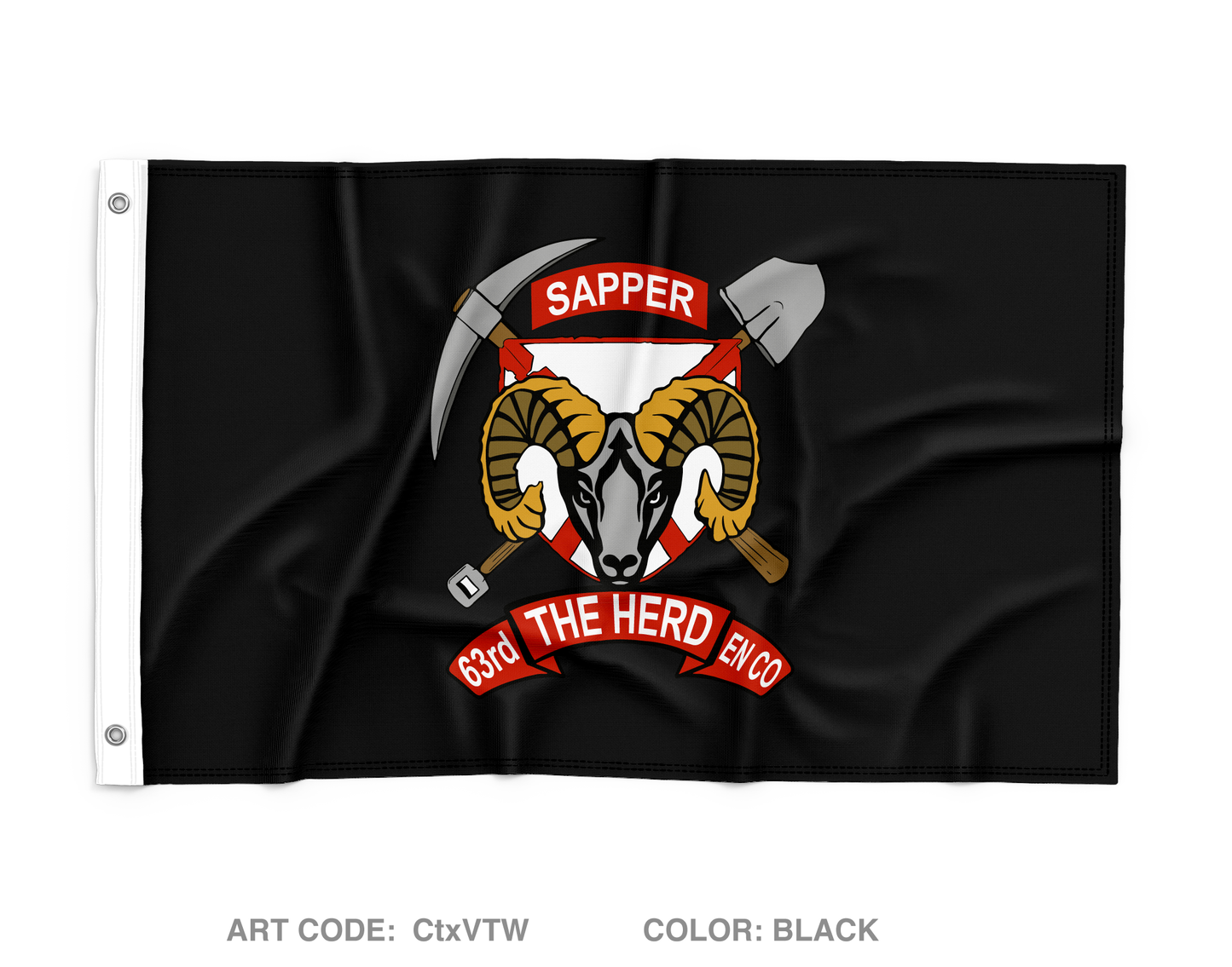 63D Combat Engineer Company - Infantry Wall Flag - CtxVTW