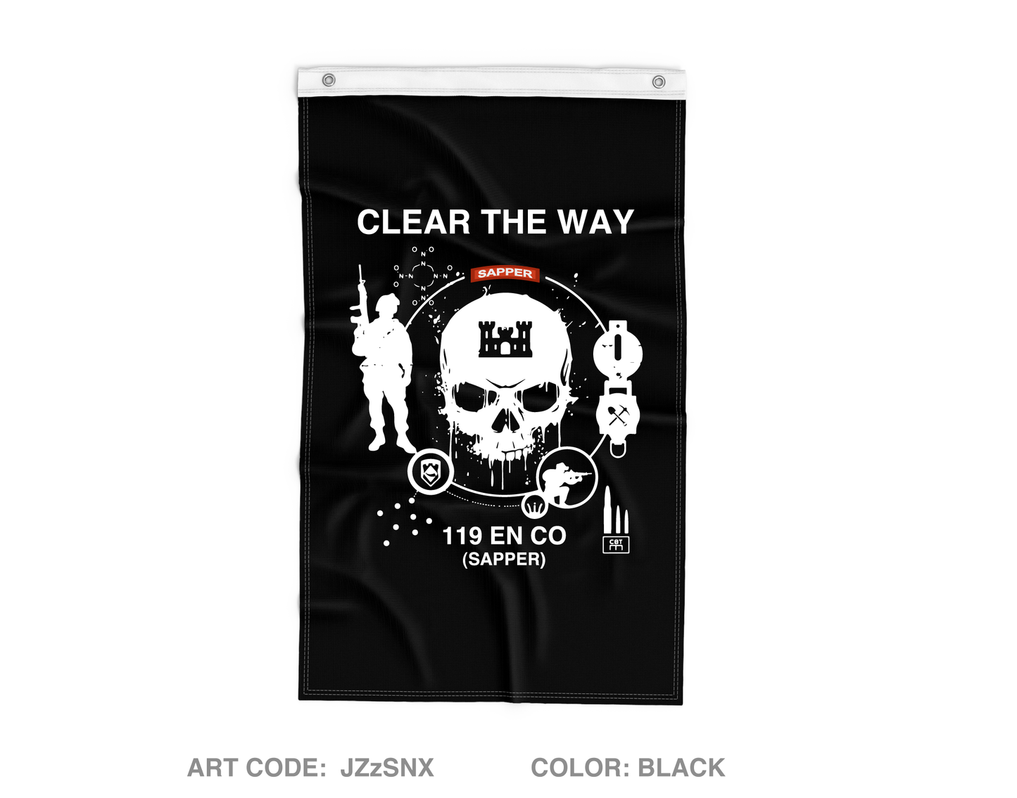 119 Engineer Company (SAPPER) Fundraising Collection Wall Flag - JZzSNX
