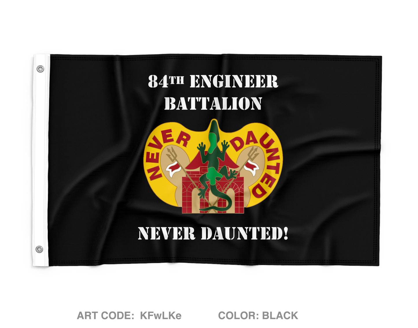 84th Engineer Battalion, 130th Engineer Brigade Wall Flag - KFwLKe