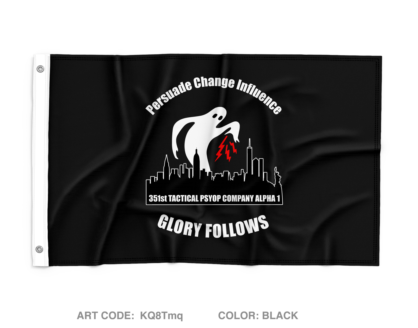 351st TAC PSYOP COMPANY ALPHA 1 Wall Flag - KQ8Tmq