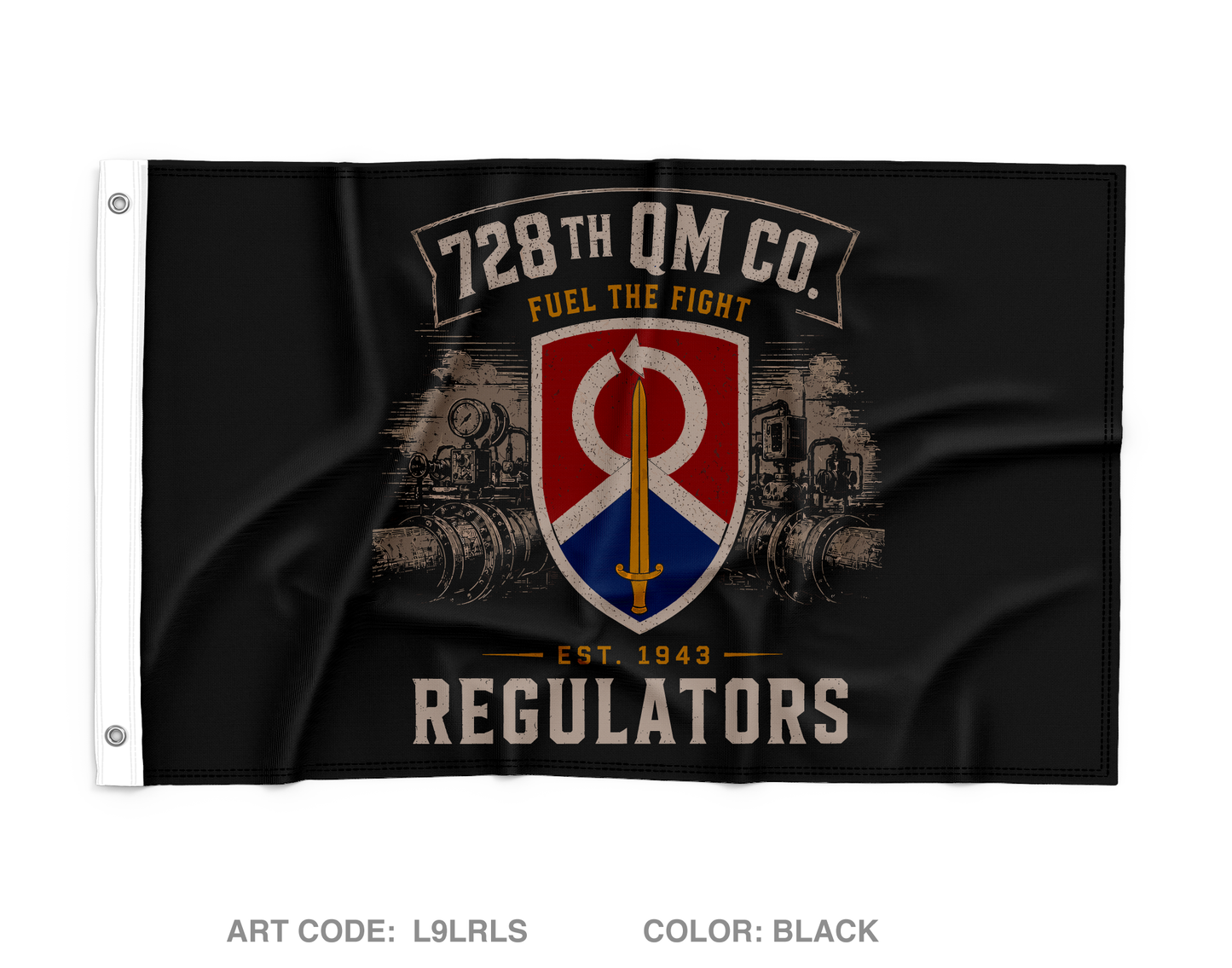 728th QM Co Wall Flag - L9LRLS