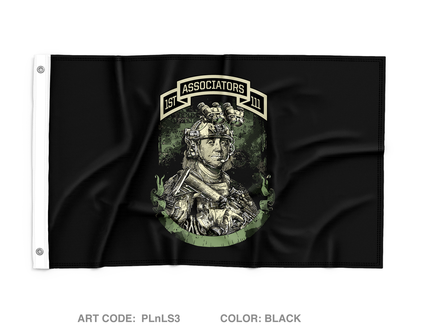 B CO 1-111 Wall Flag - PLnLS3