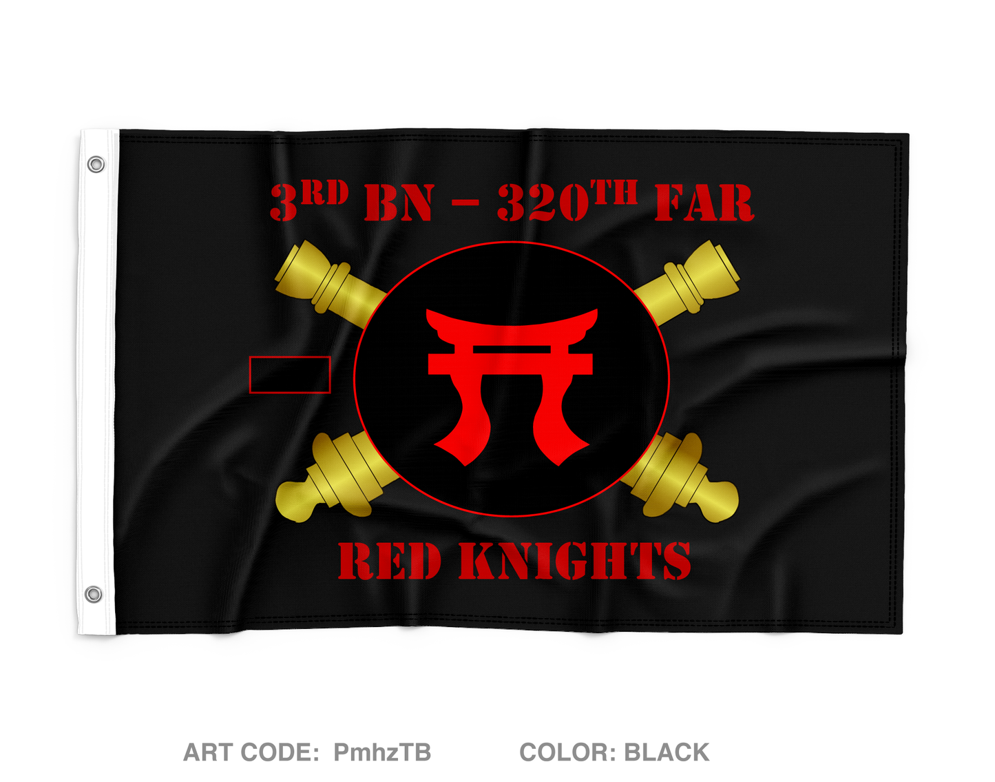 3-320th Field Artillery Battalion "Red Knight Rakkasans" Fundraising Collection Wall Flag - PmhzTB