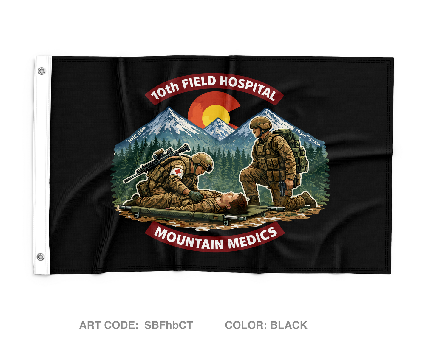 10th Field Hospital Store 1 Wall Flag - SBFhbC