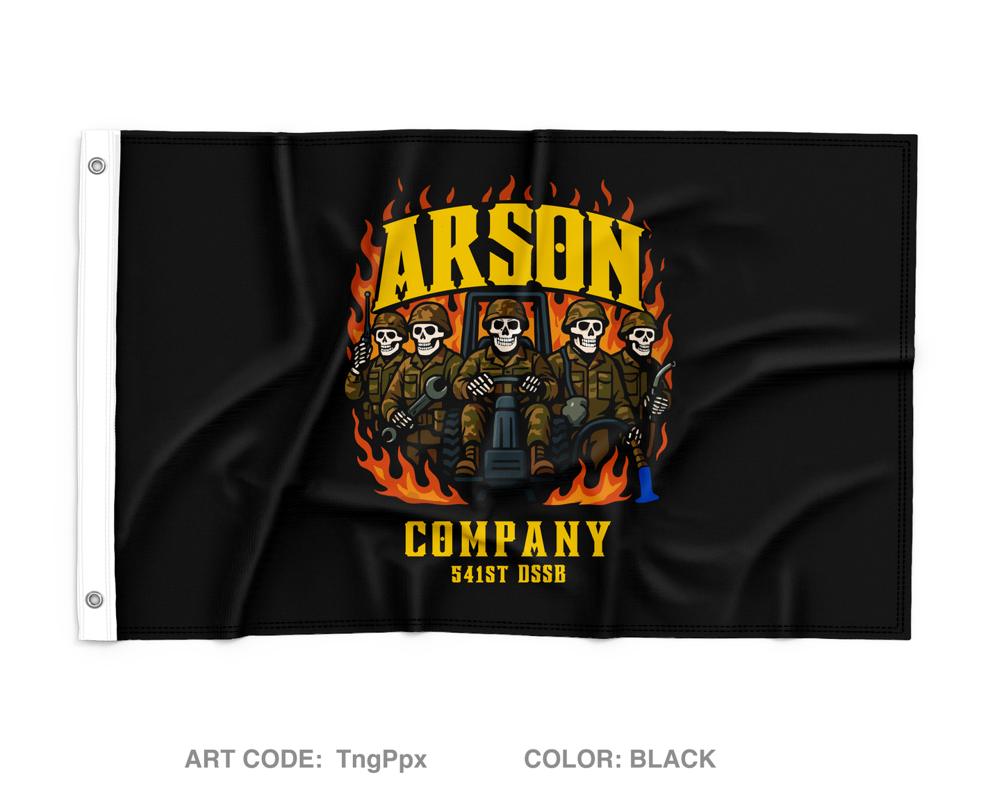 Arson Company Fundraising Collection Wall Flag - TngPpx