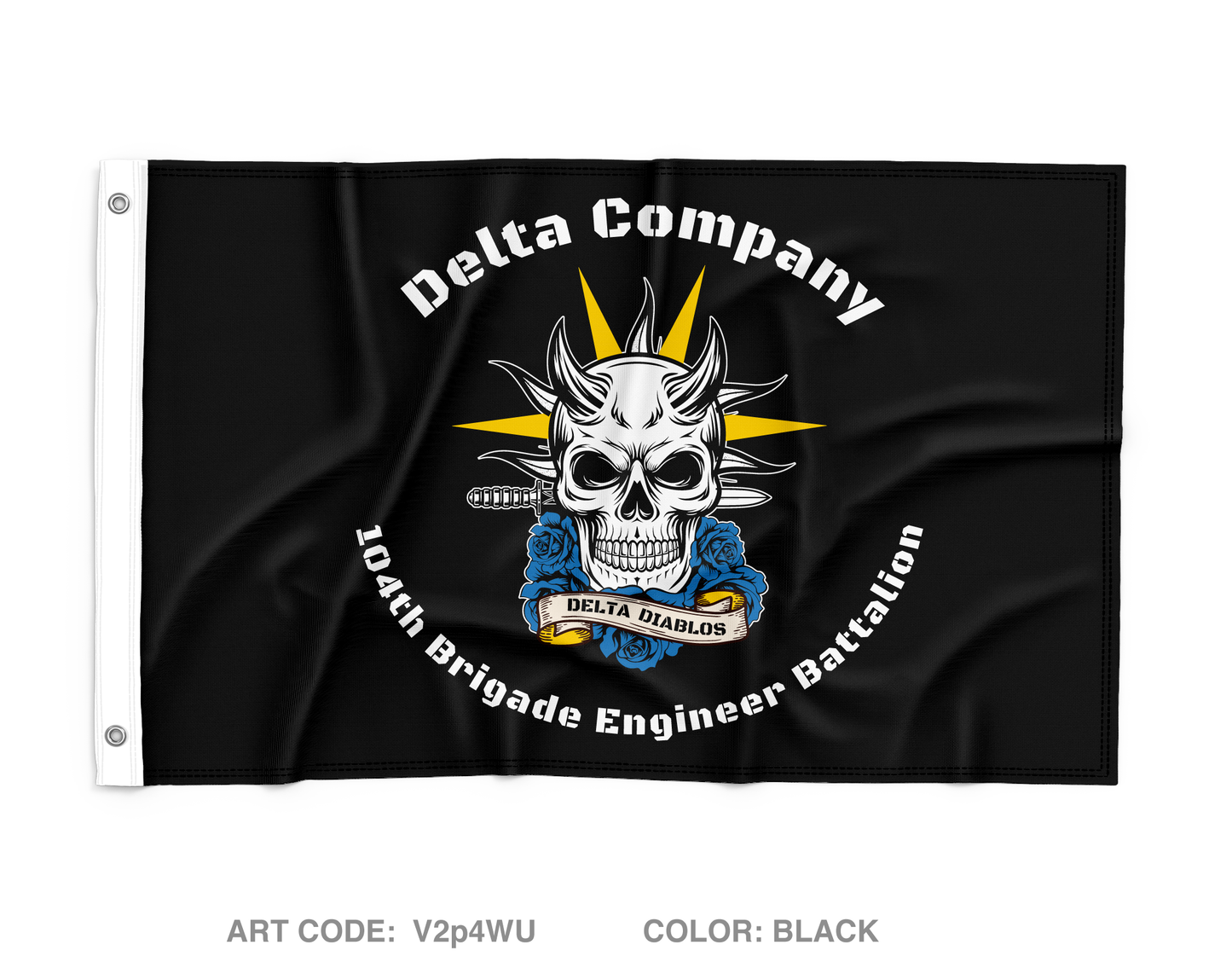 D. Co 104th BEB Wall Flag - V2p4WU