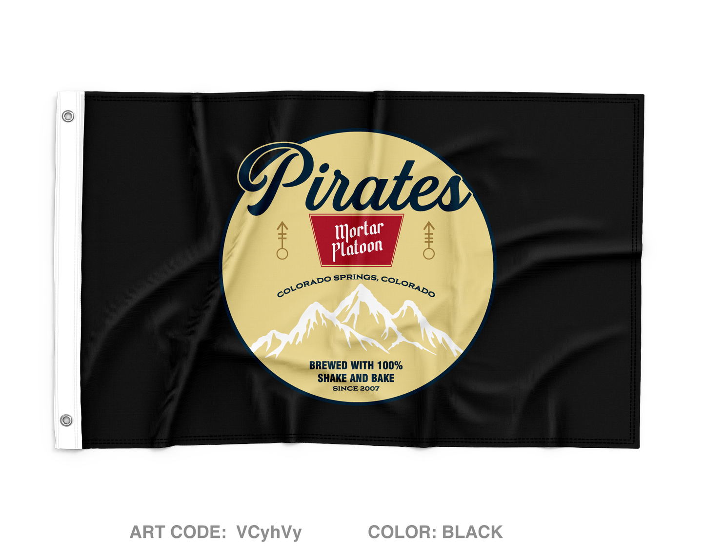 Pirate Mortar Platoon, 1-157 IN Wall Flag - VCyhVy