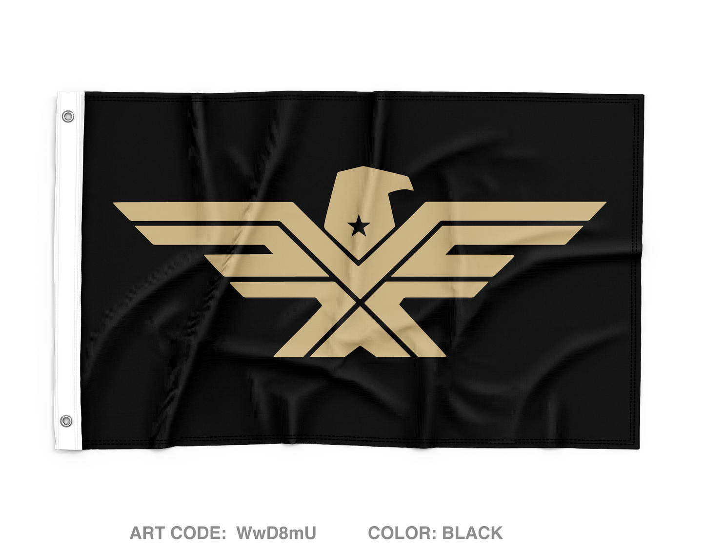 CrossFit Black and Gold Wall Flag - WwD8mU