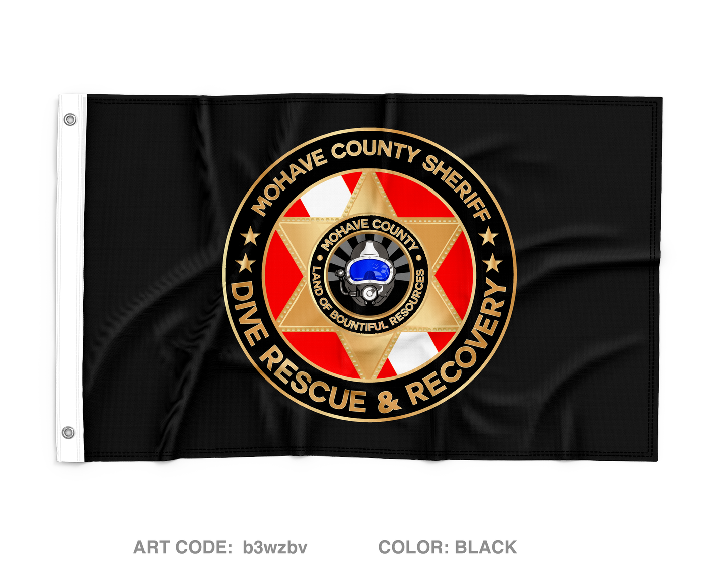 Mohave County Sheriff's Office Dive Rescue Team Wall Flag - b3wzbv