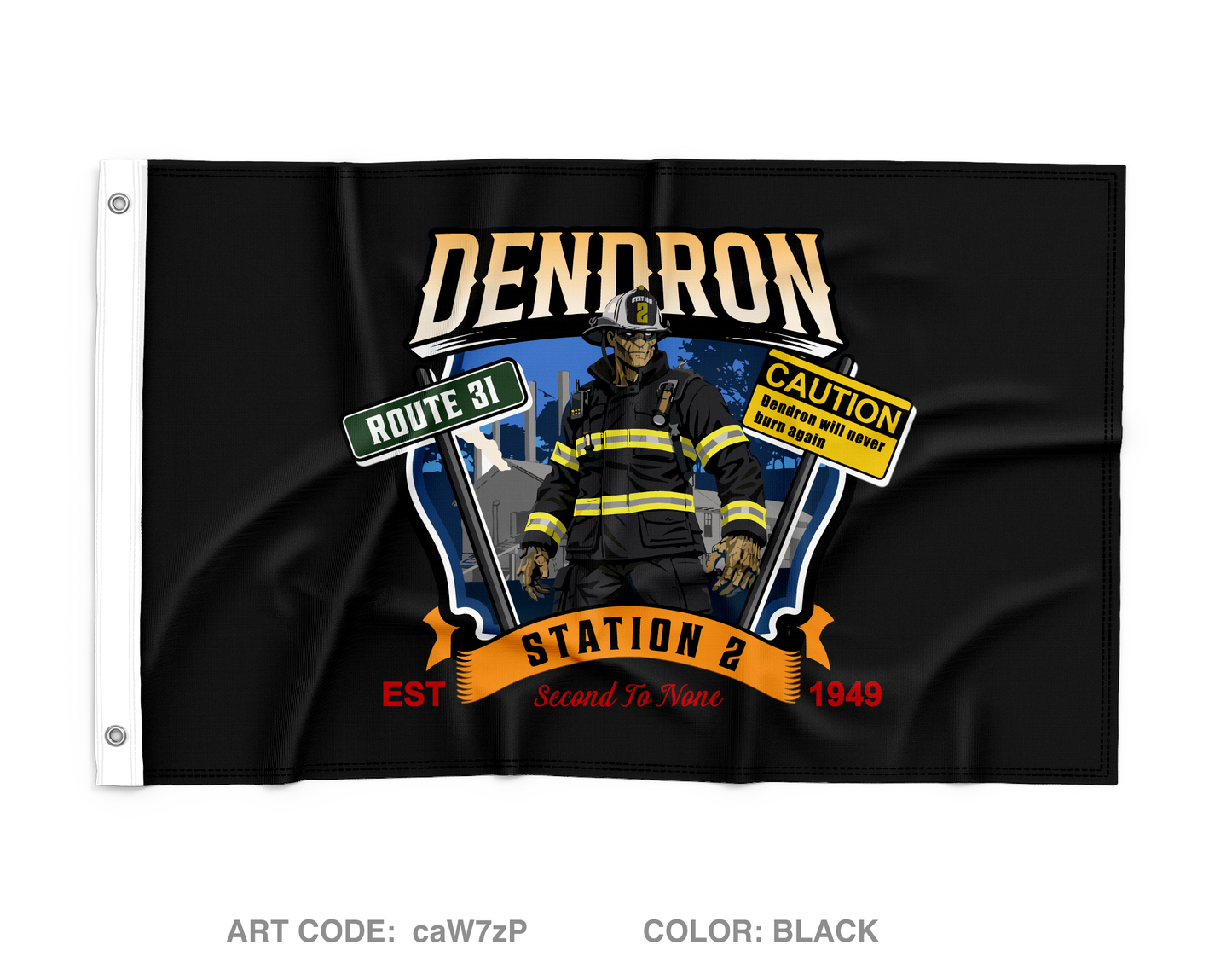 Dendron Fire Department Wall Flag - caW7zP