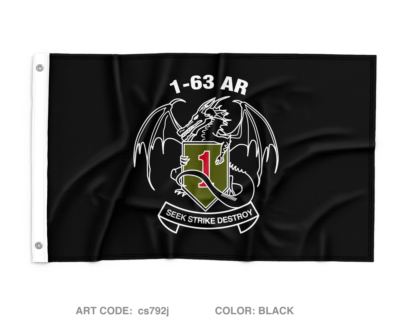1-63 AR BN Wall Flag - cs792j