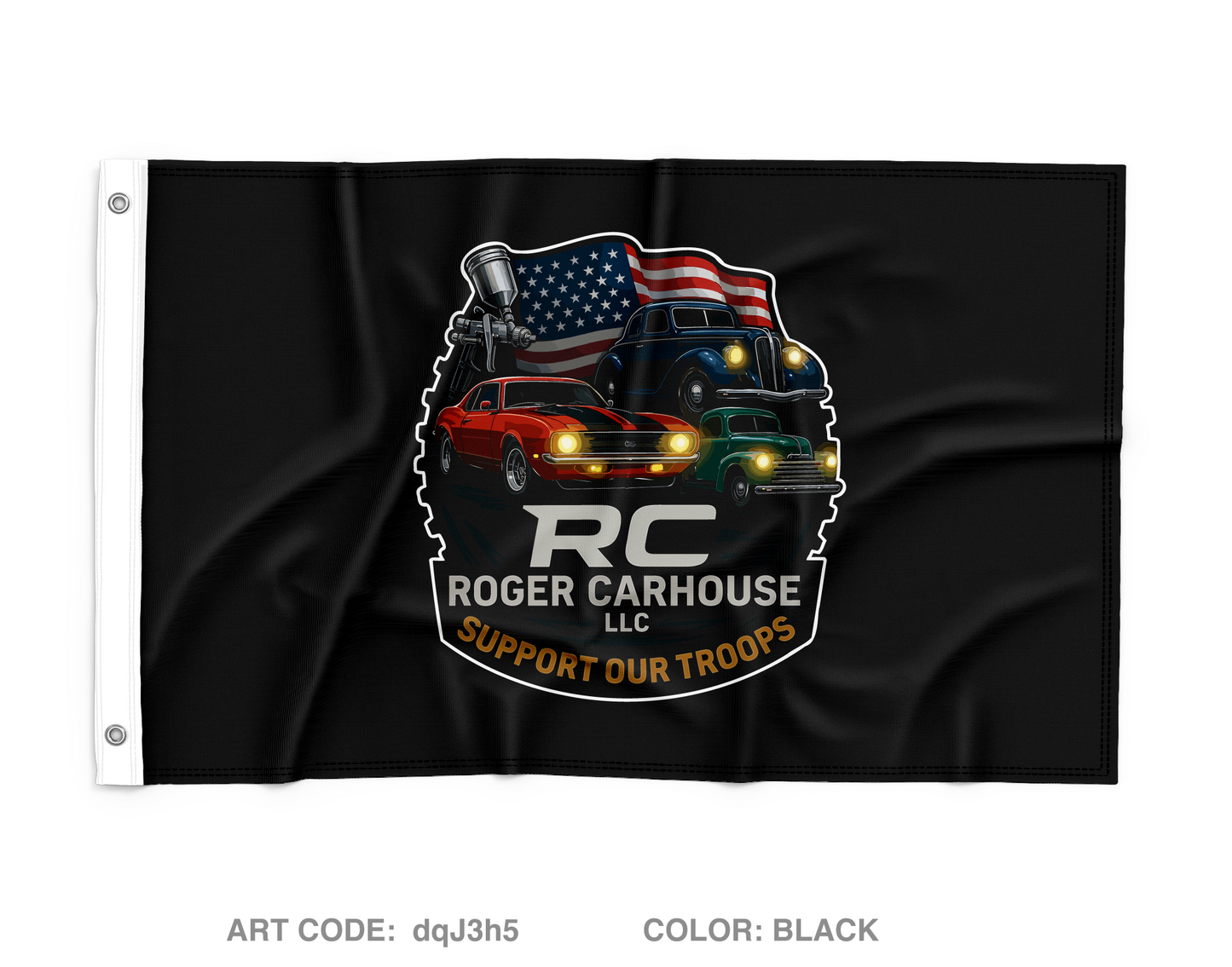 RC Roger CarHouse Wall Flag - dqJ3h5