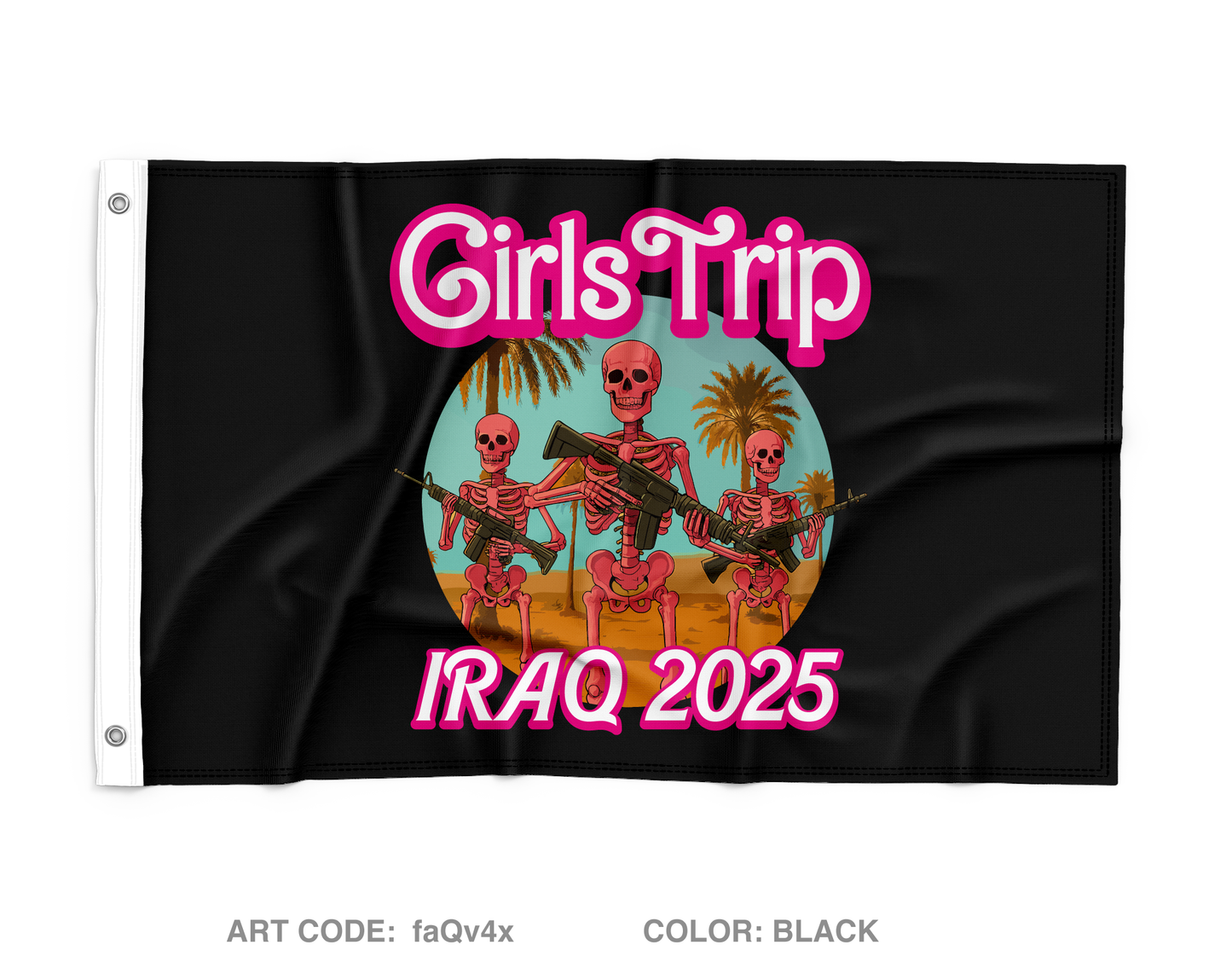 Iraq 2025 Girls Trip Wall Flag - faQv4x