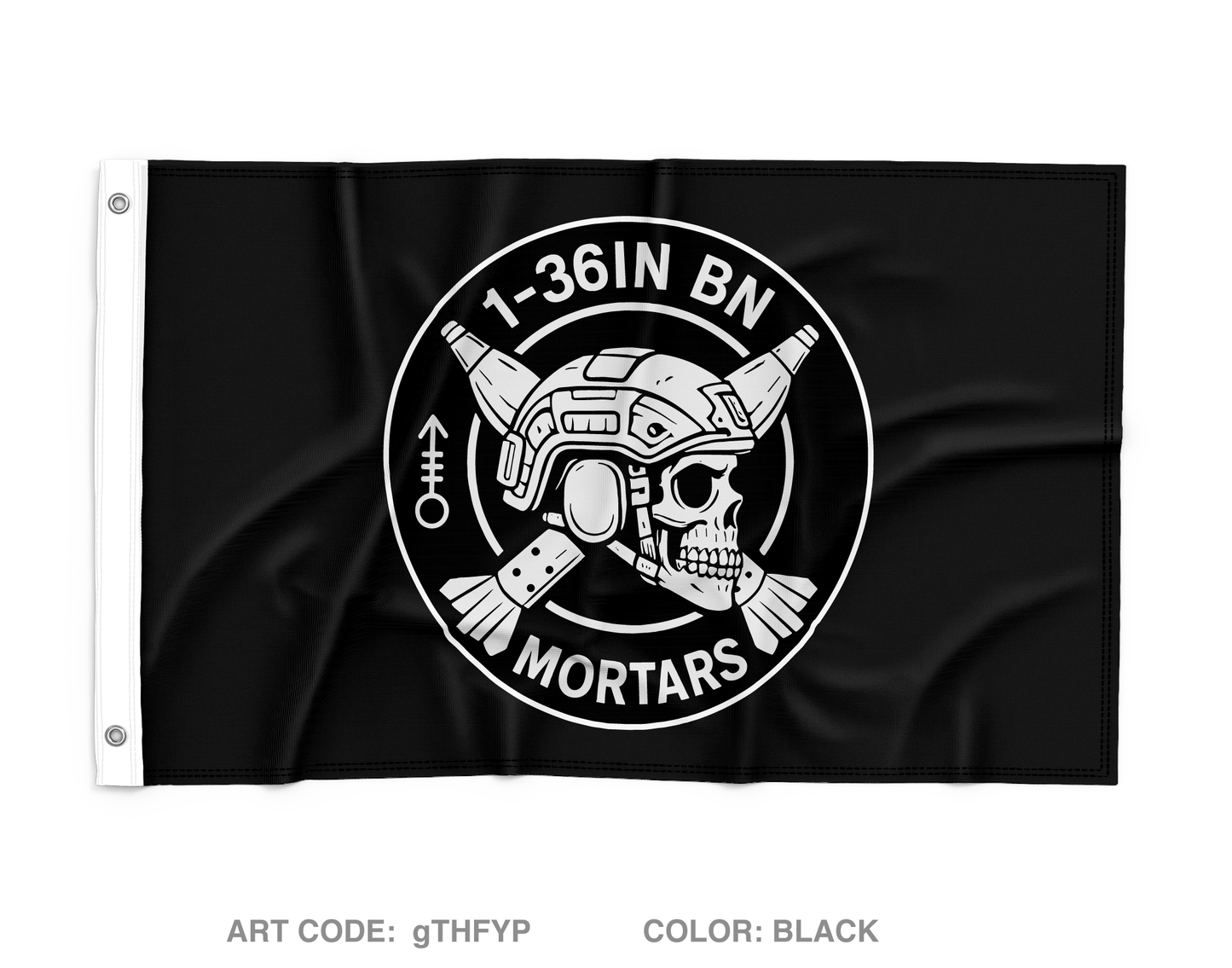 Mortars, 1-36IN REGT Wall Flag - gTHFYP