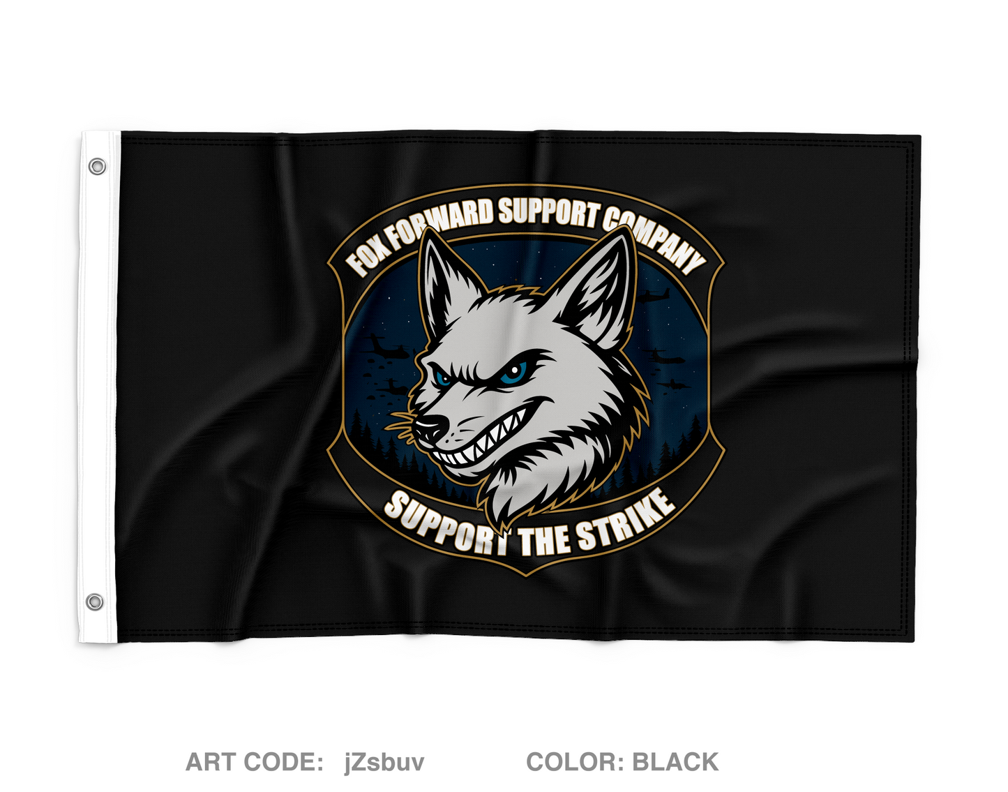 FOX CO, 2-377 PFAR Wall Flag - jZsbuv