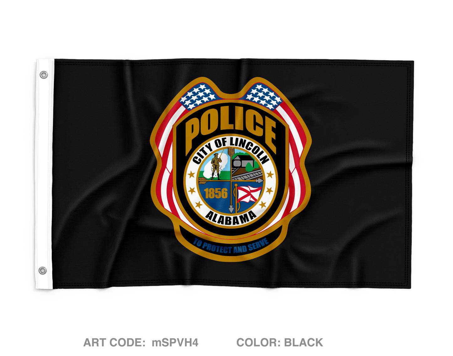 Lincoln Police Department Wall Flag - mSPVH4