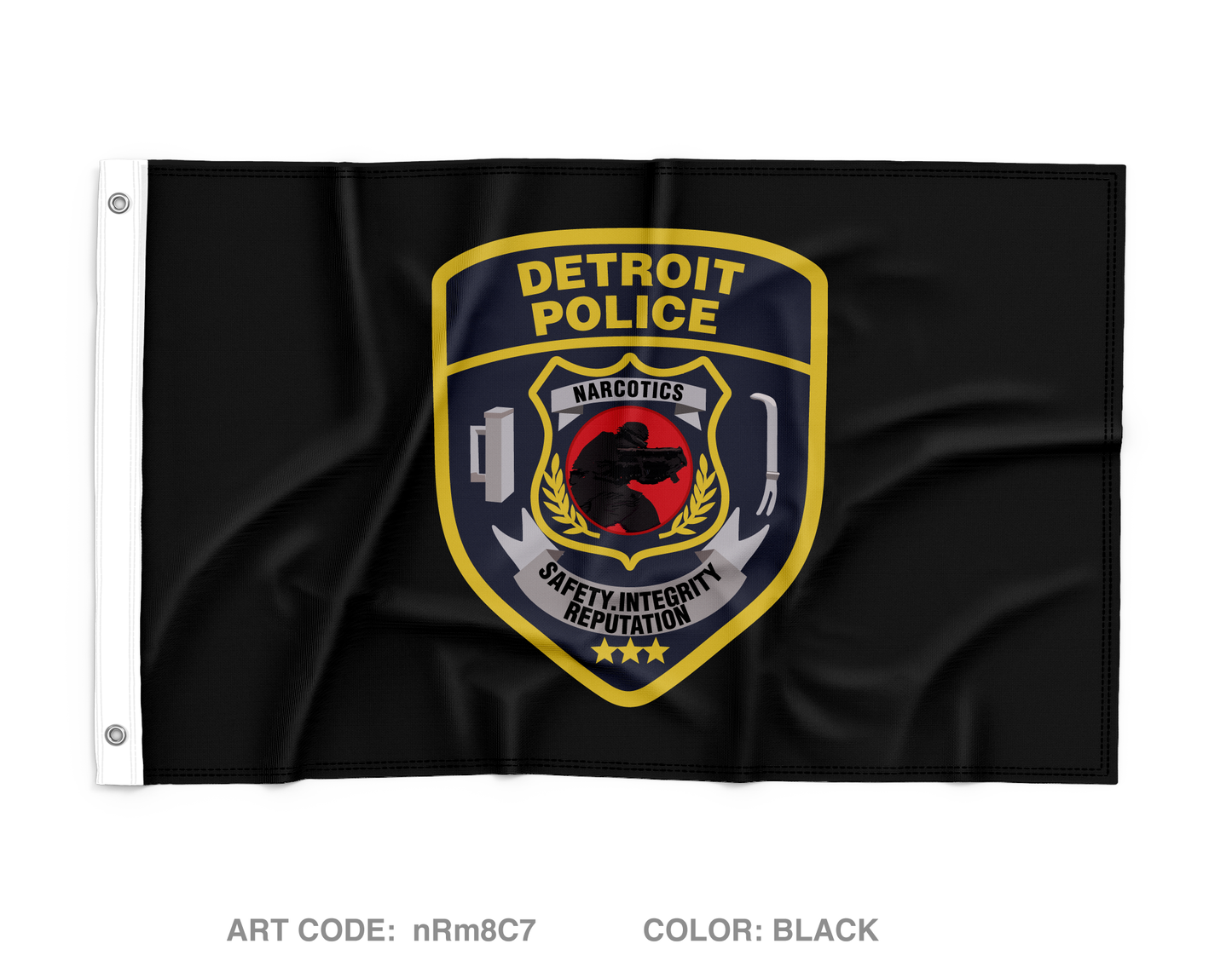 Detroit police narcotics Wall Flag - nRm8C7