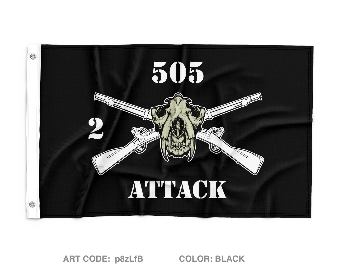 ATTACK Company 2-505th PIR Wall Flag - p8zLfB