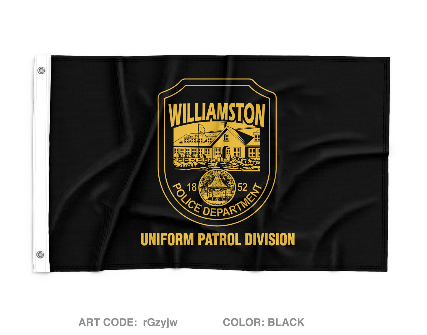 Williamston Police Department Wall Flag - rGzyjw
