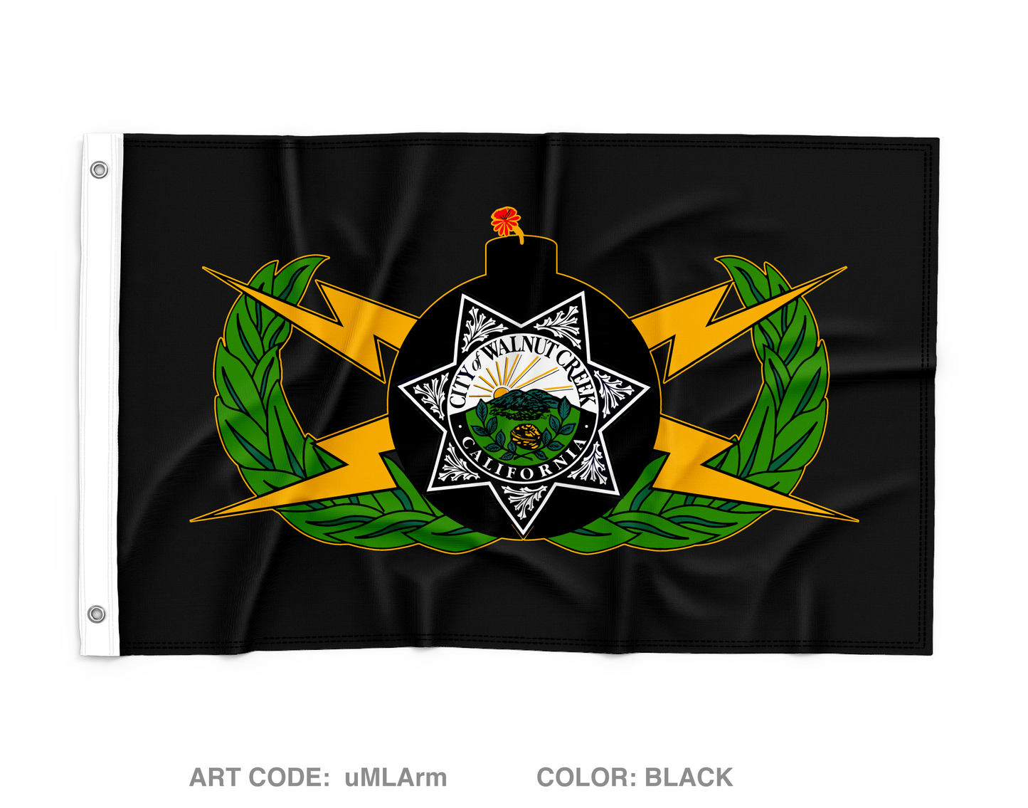 Walnut Creek Police Bomb Squad Wall Flag - uMLArm