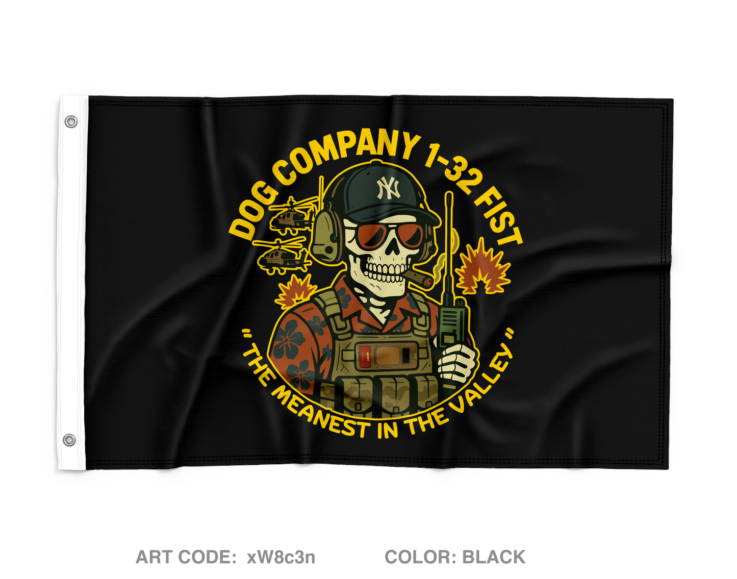 DOG COMPANY FIST Wall Flag - xW8c3n