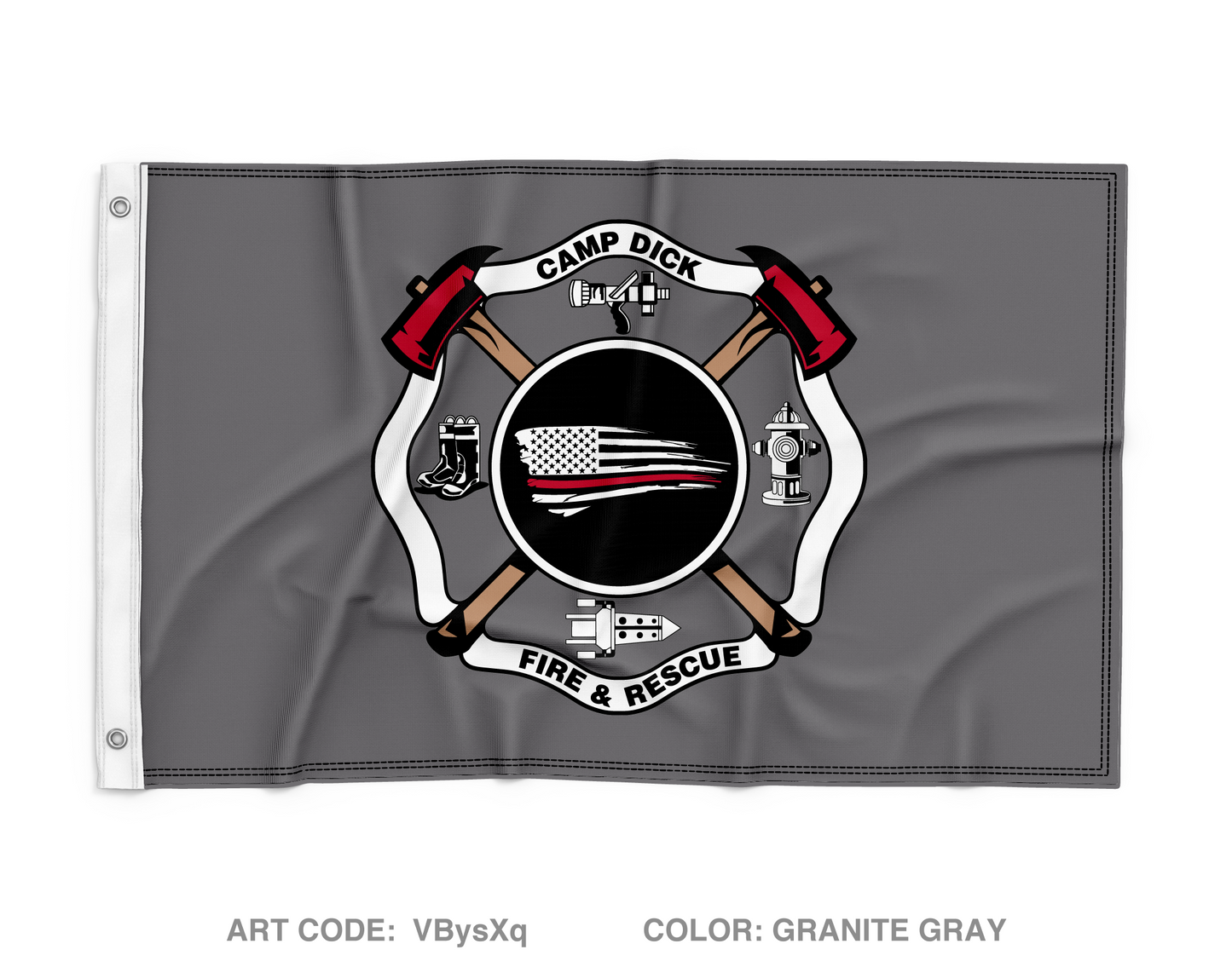 Camp Dick Fire & rescue Wall Flag - VBysXq