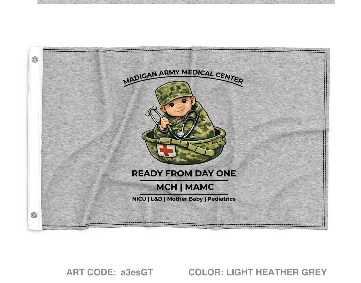 Maternal Child Health, Madigan Army Medical Center Wall Flag - a3esGT