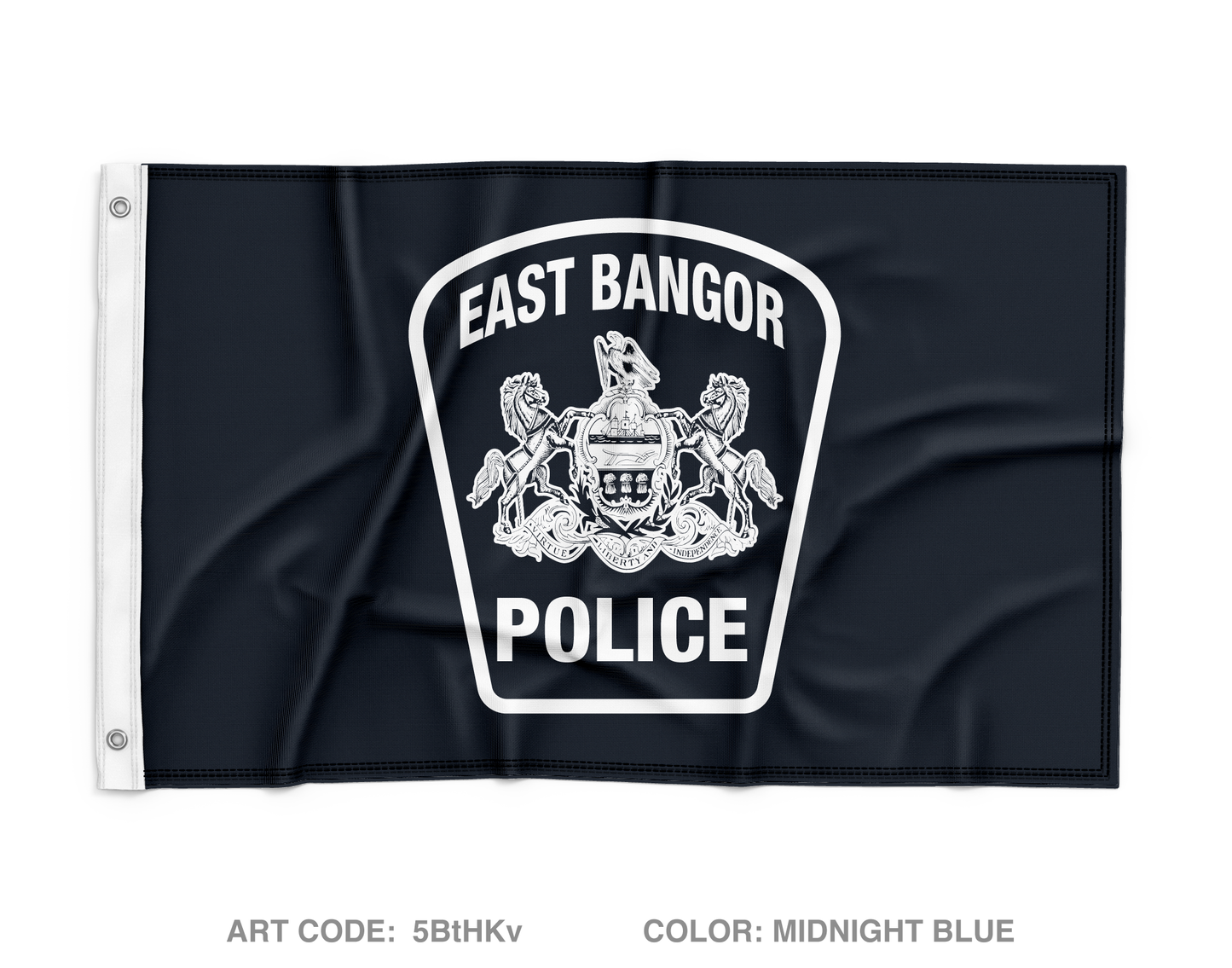 East Bangor PD Wall Flag - 5BtHKv