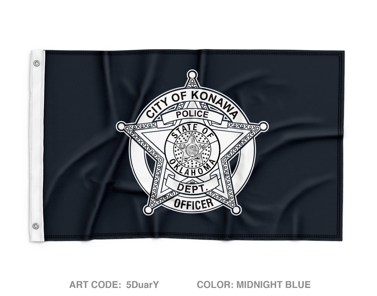 Konawa police department Wall Flag - 5DuarY