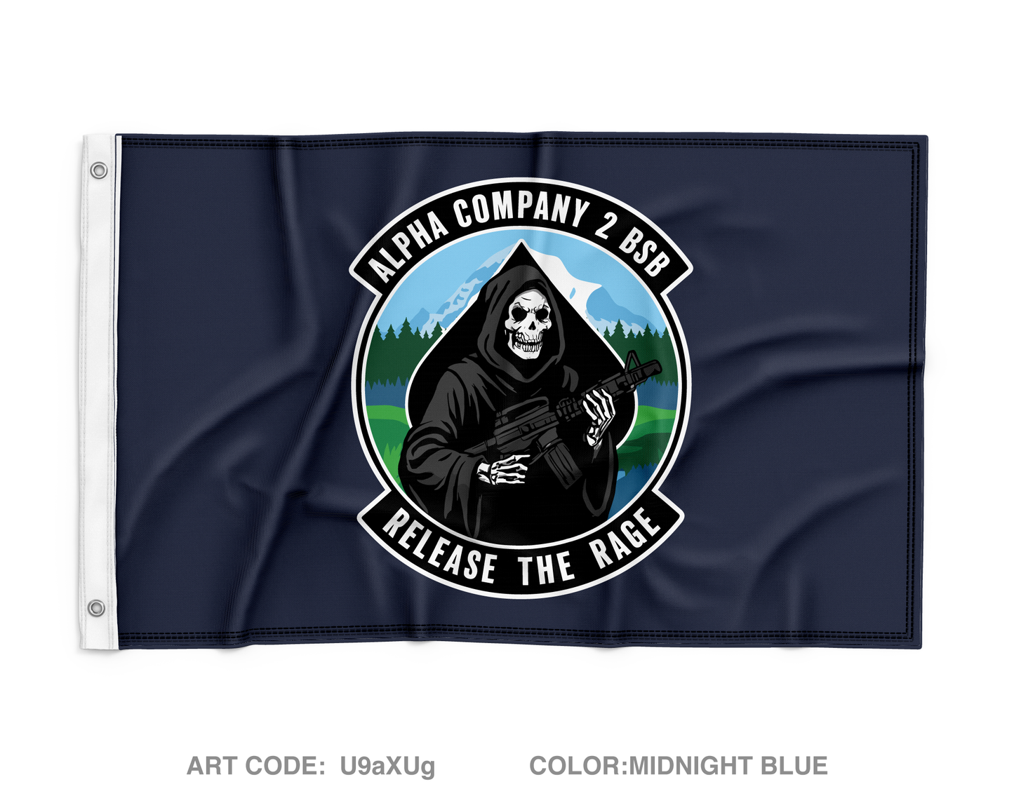 Alpha Company, 2D BSB Wall Flag - U9aXUg