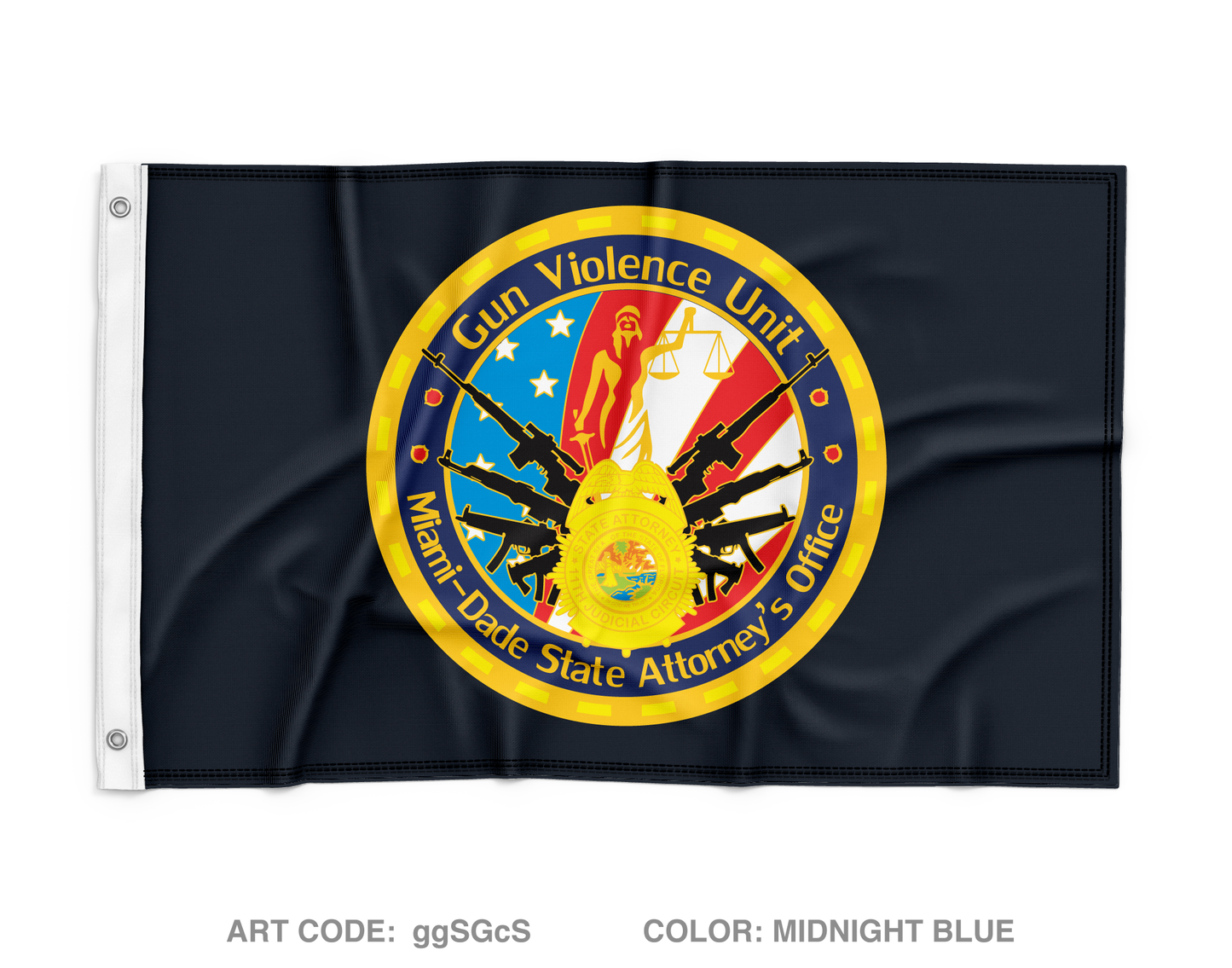 Miami Dade State Attorney - Gun Violence Unit Wall Flag - ggSGcS