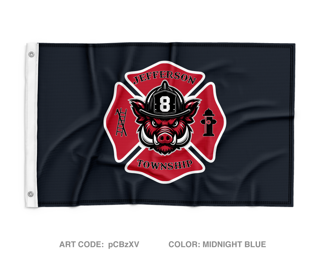 Jefferson Twp Fire/Rescue Store 1 Wall Flag - pCBzXV