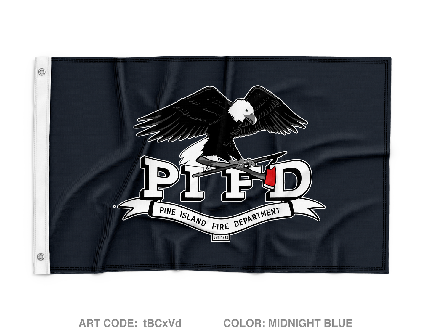 Pine Island Fire Department Wall Flag - tBCxVd