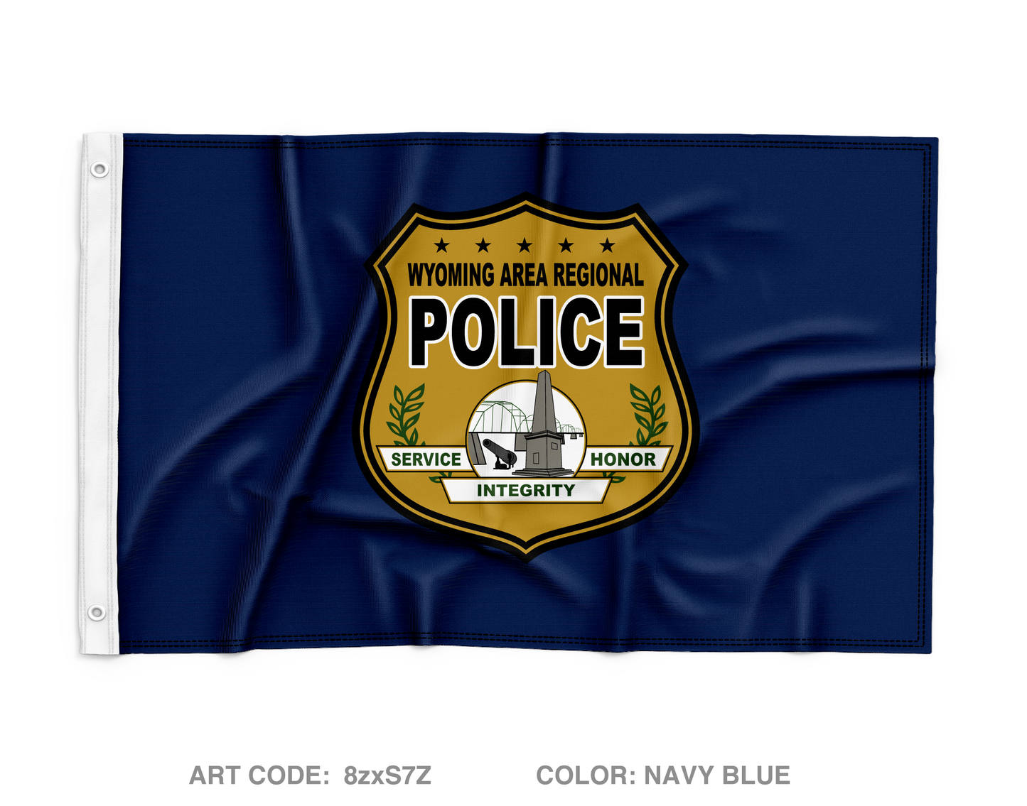 Wyoming Area Regional Police Fundraising Collection Wall Flag - 8zxS7Z
