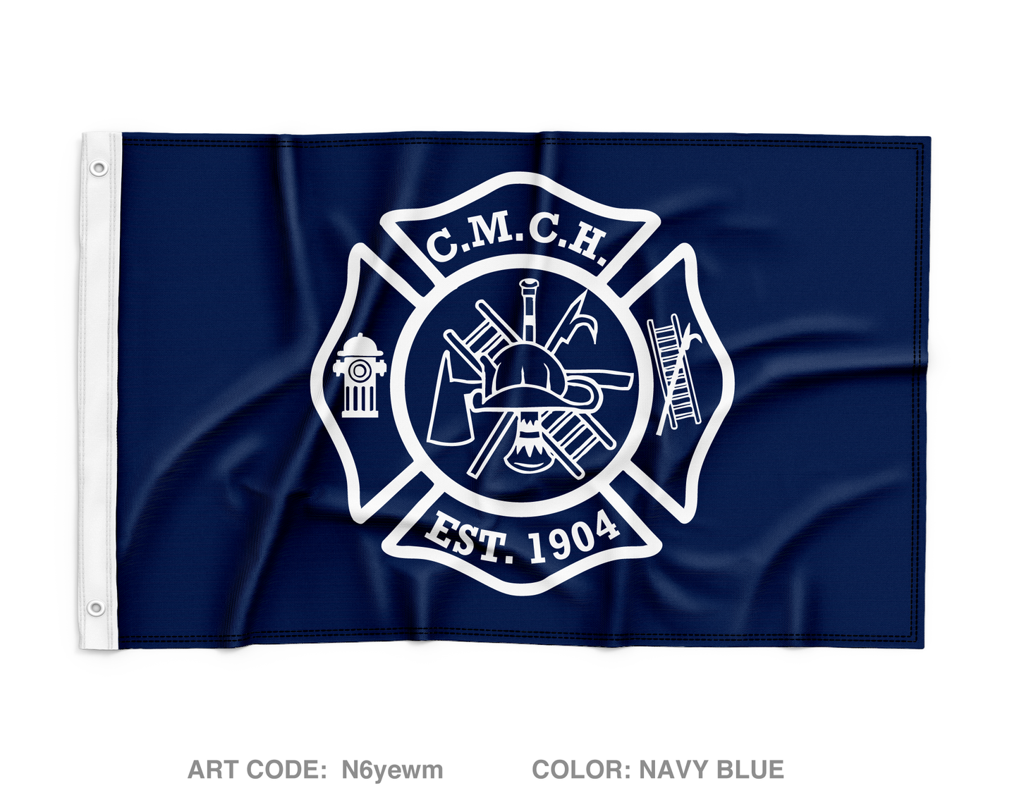 Cape May Court House Fire Dept Wall Flag - N6yewm