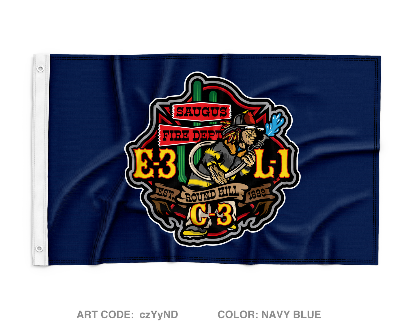 Saugus Fire Department Fundraising Collection Wall Flag - czYyND
