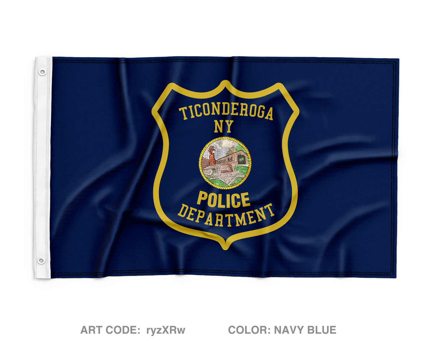 Ticonderoga Police Department Wall Flag - ryzXRw