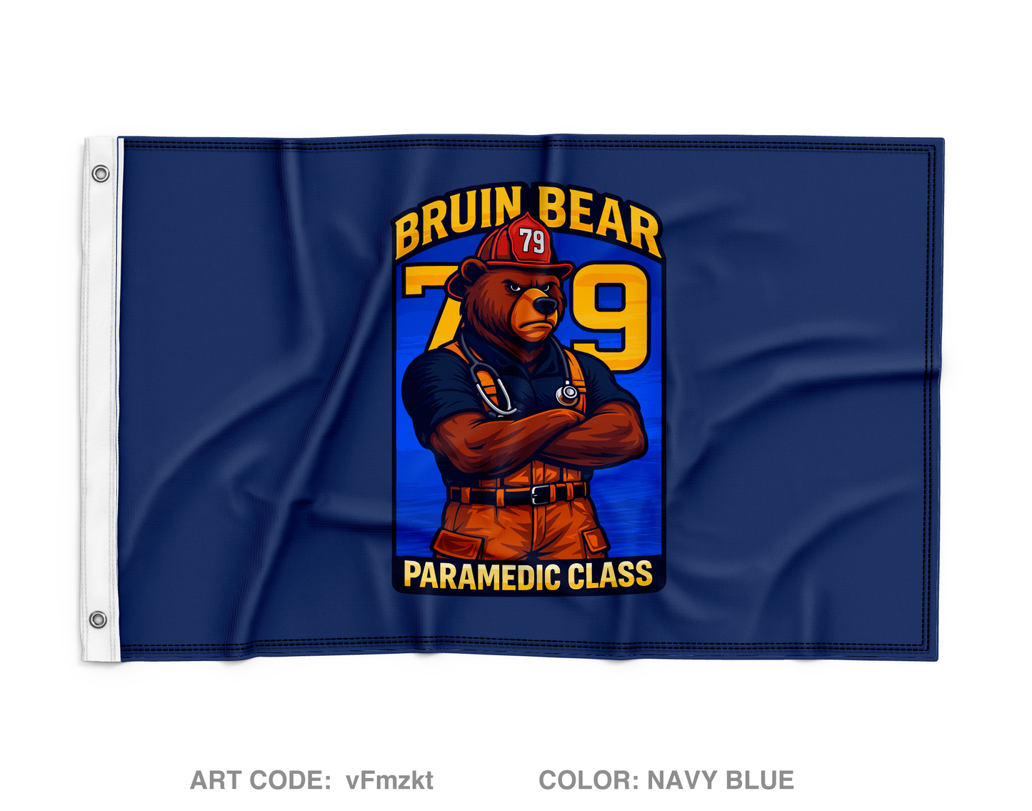 UCLA Paramedic Class 79 Wall Flag - vFmzkt