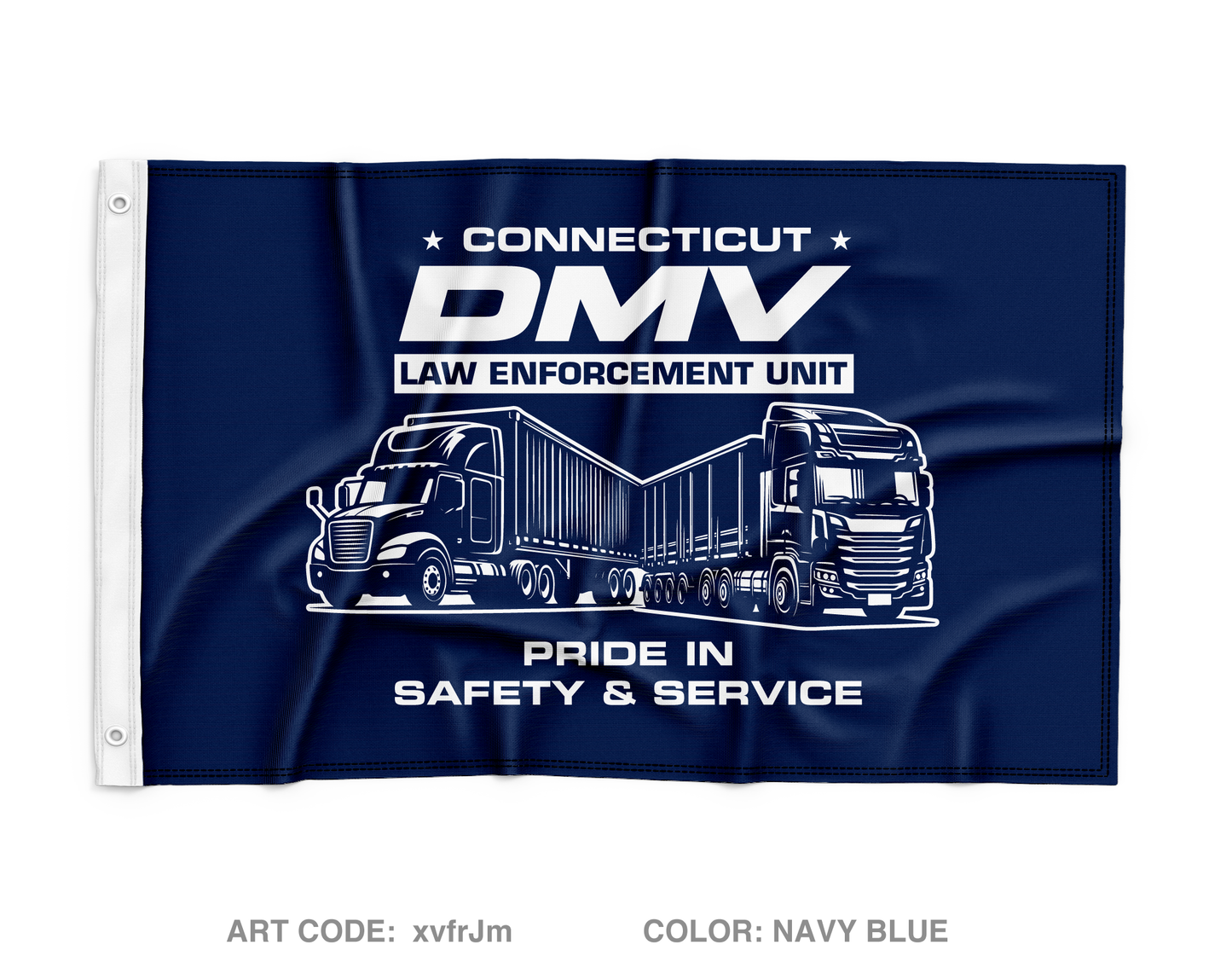 Connecticut DMV Police Department Wall Flag - xvfrJm