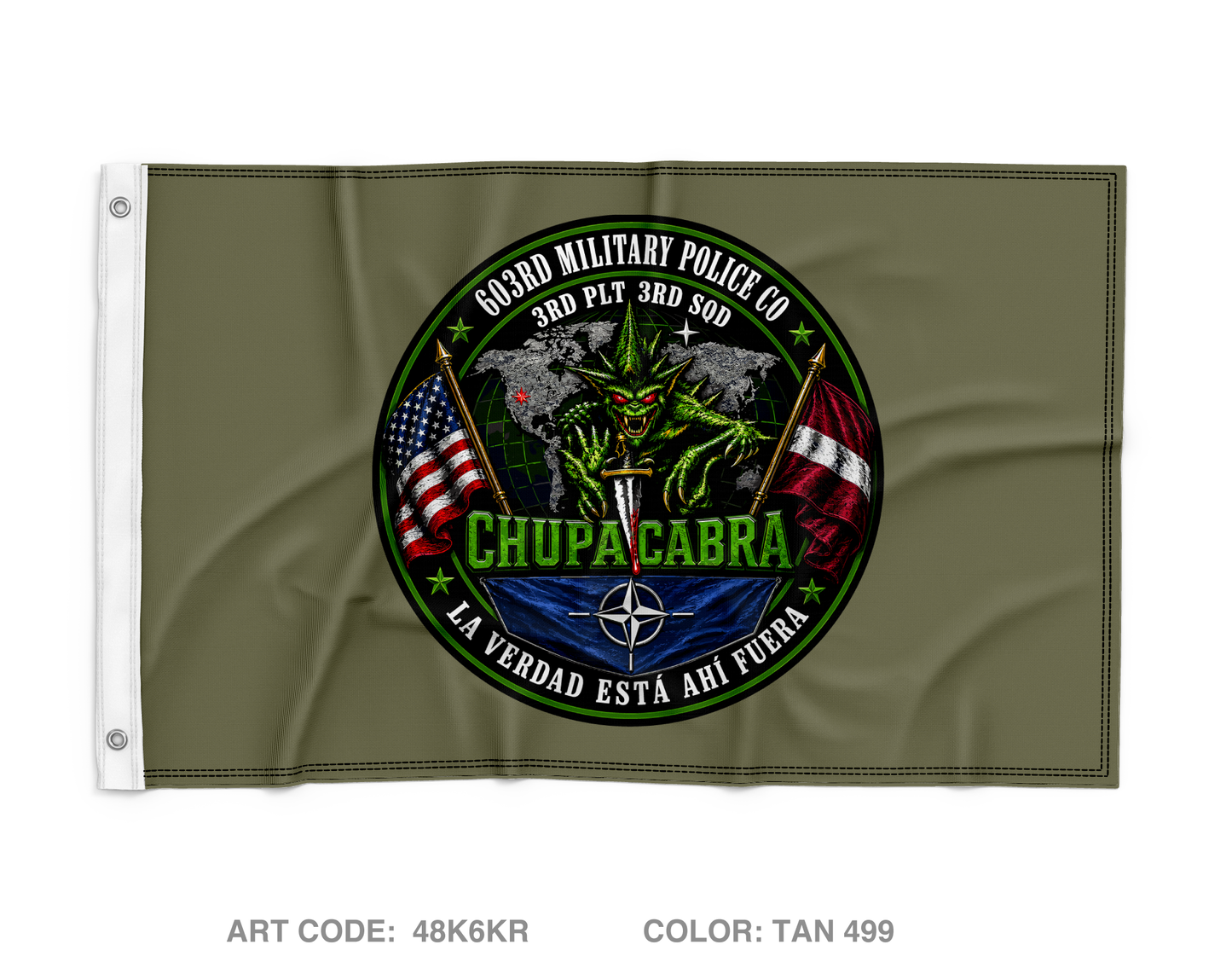 603rd military police company Wall Flag - 48K6KR