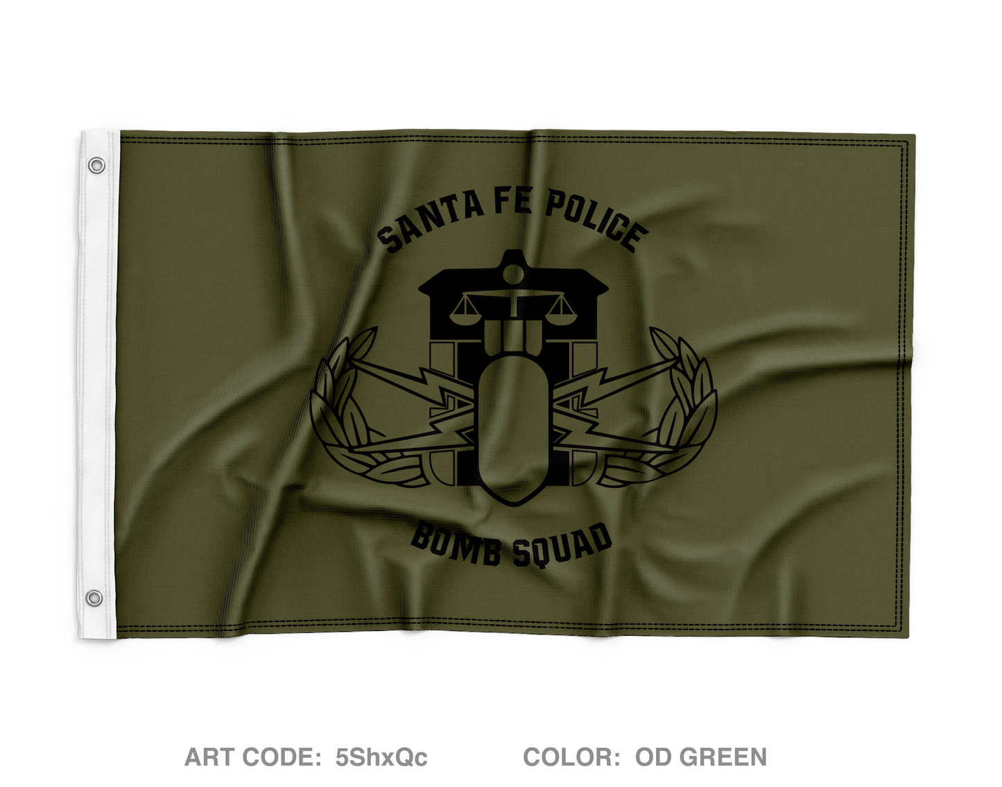 Santa Fe Police Department Wall Flag - 5ShxQc