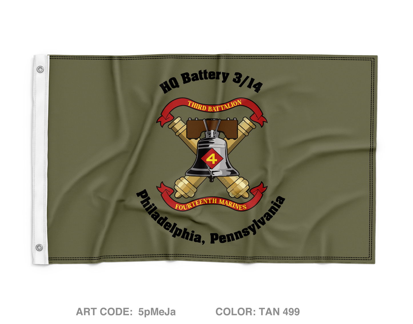HQ 3rd Battalion 14th Marines Fundraising Collection Wall Flag - 5pMeJa