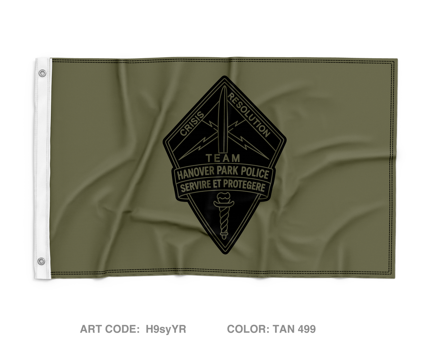 Hanover Park Police CRT Wall Flag - H9syYR