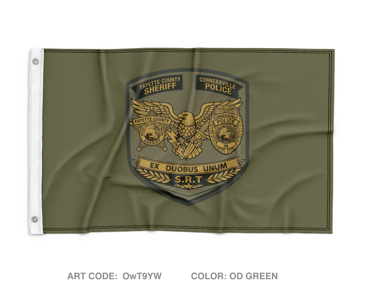 Connersville SWAT Wall Flag - OwT9YW