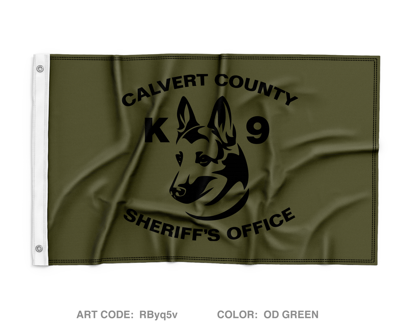 Calvert County Sheriff's Office K-9 Unit Wall Flag - RByq5v
