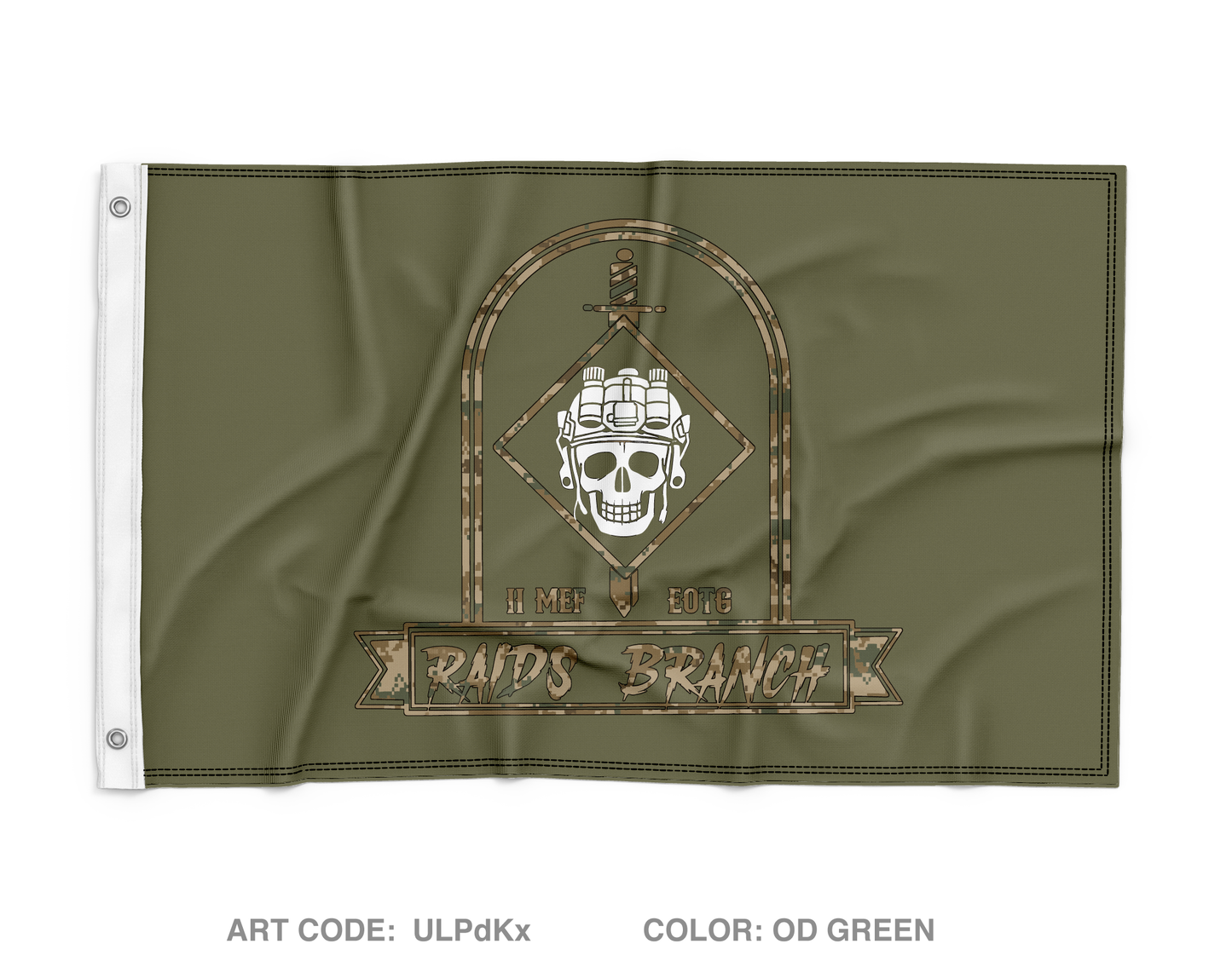 II MEF EOTG, Amphibious Raids Branch Wall Flag - ULPdKx