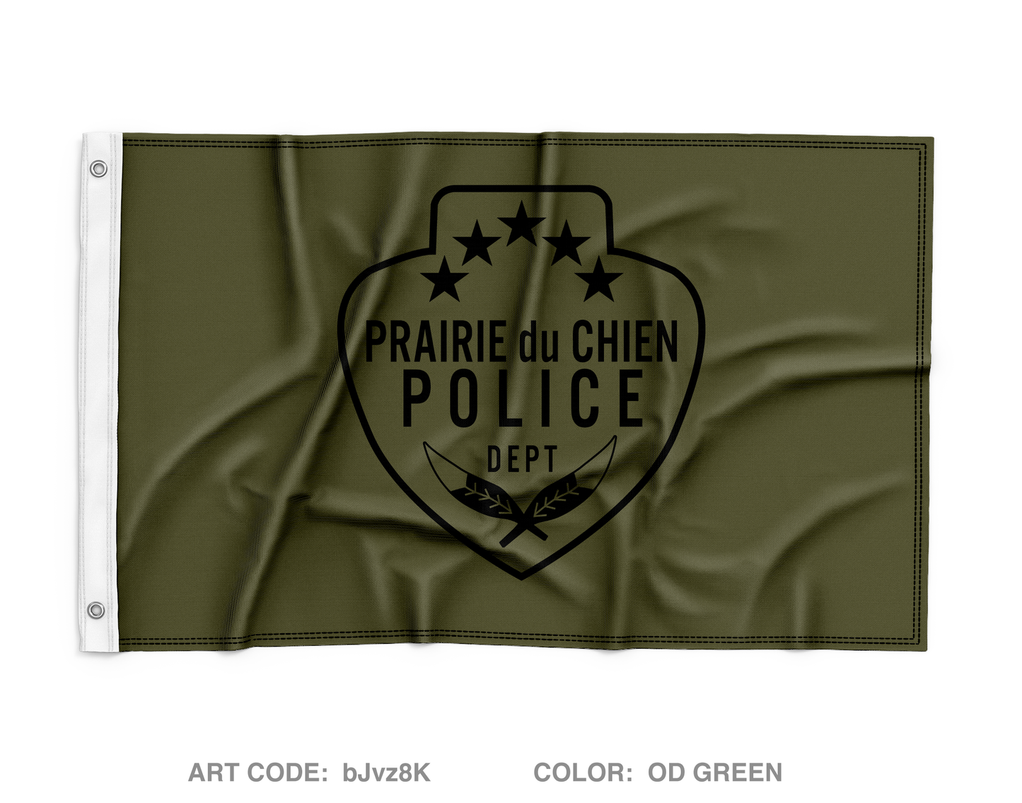 Prairie du Chien Police Department Wall Flag - bJvz8K