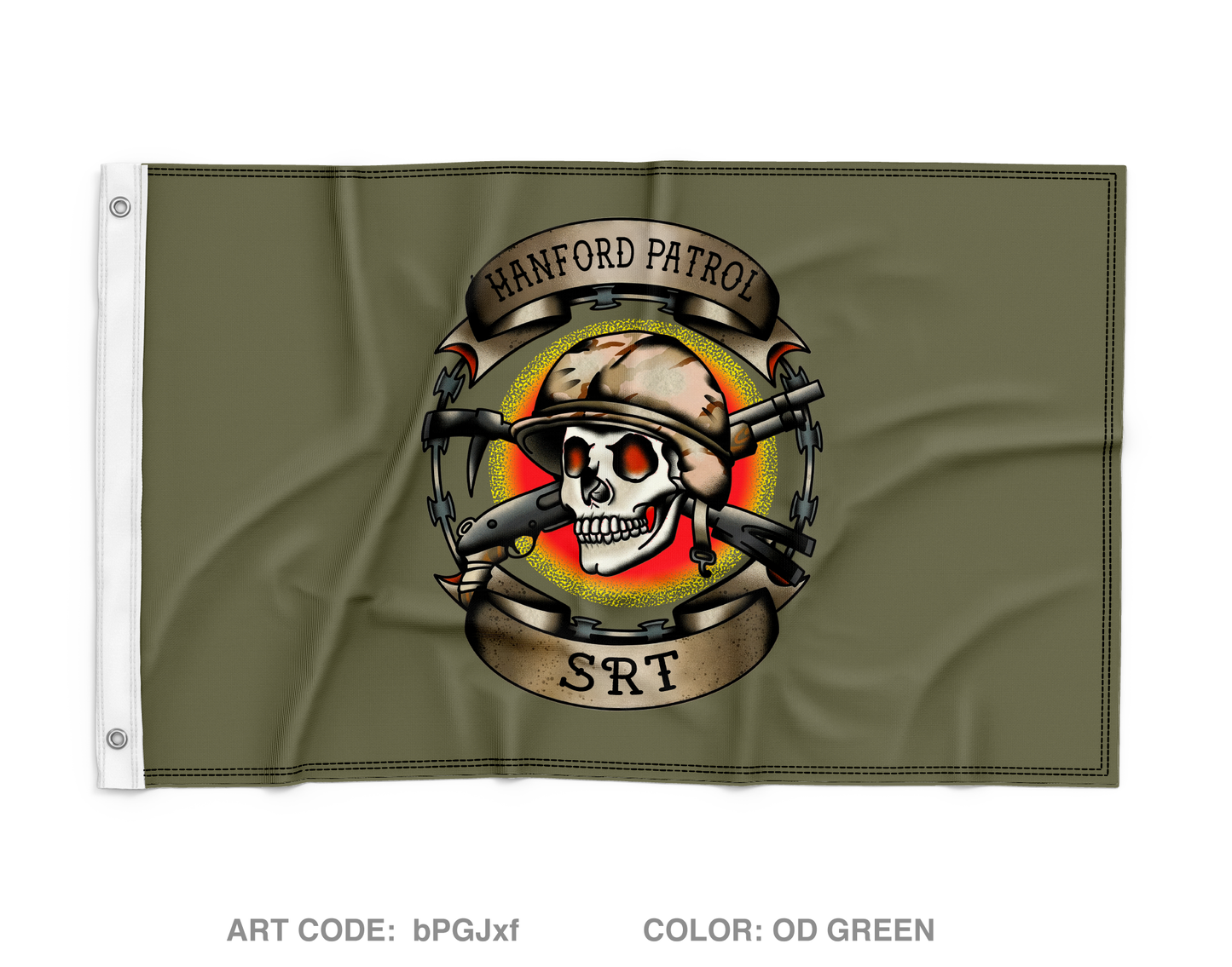 Hanford patrol SRT Store 2 Wall Flag - bPGJxf