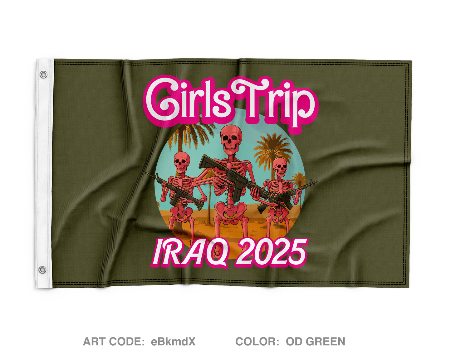Iraq 2025 Girls Trip Wall Flag - eBkmdX