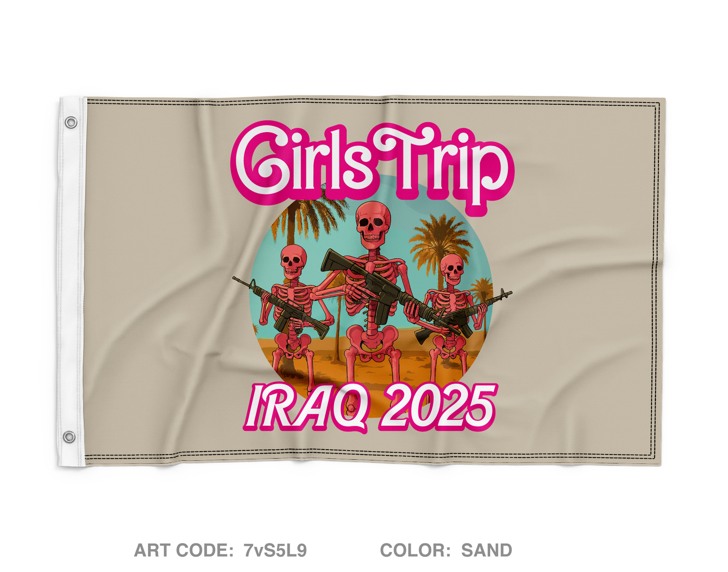 Iraq 2025 Girls Trip Wall Flag - 7vS5L9